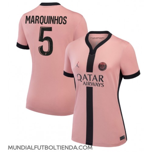 Camiseta Paris Saint-Germain Marquinhos #5 Tercera Equipación Replica 2024-25 para mujer mangas cortas